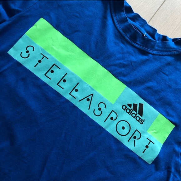 Adidas Stella Sport Logo T Shirt in Blue - Picture 5 of 9